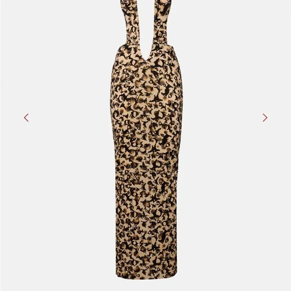 Poster girl Leopard Print Halter Maxi Dress - Picture 2 of 6